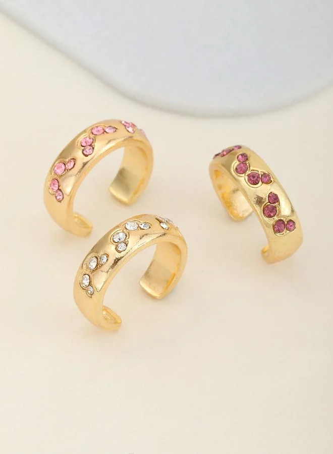 Take Two  Girls Set of 3 - Embellished Butterfly Rings for Women | Best Price UAE