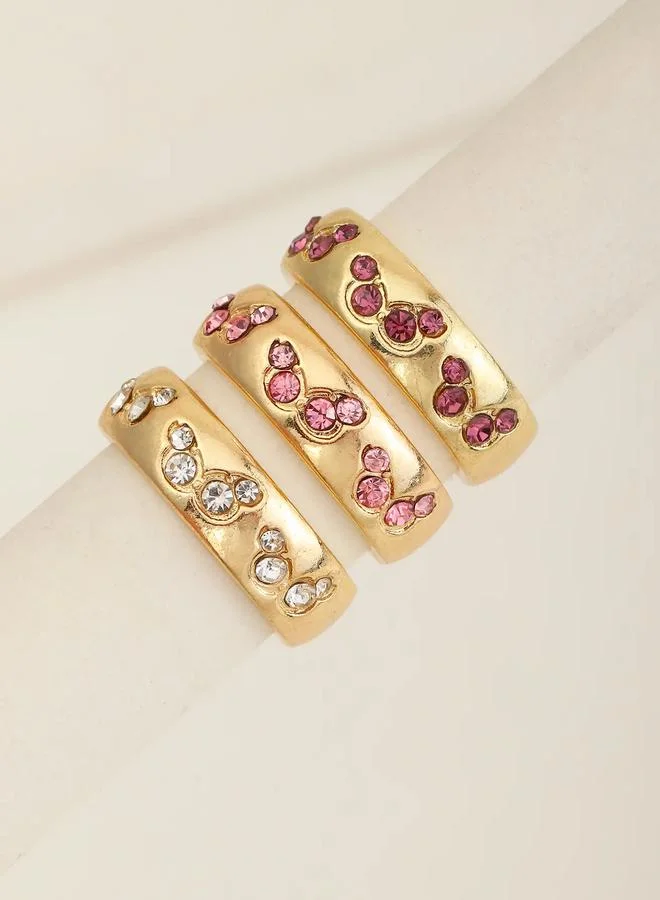 Take Two  Girls Set of 3 - Embellished Butterfly Rings for Women | Best Price UAE