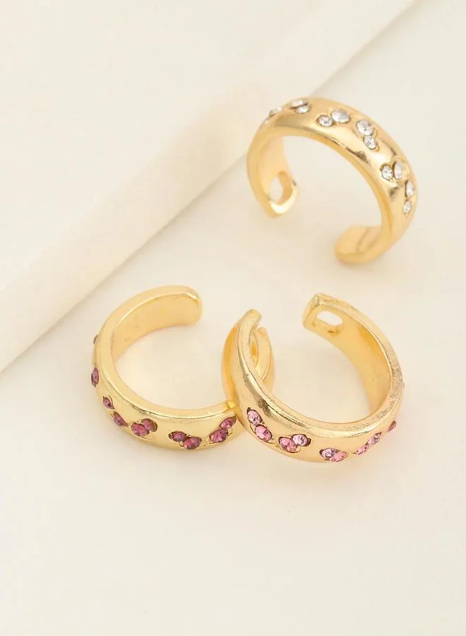 Take Two  Girls Set of 3 - Embellished Butterfly Rings for Women | Best Price UAE