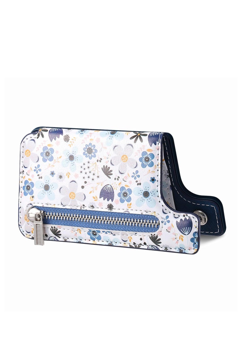 Beauenty Stick on Wallet for Phone Case, Leather Phone Card Holder Adhesive Stick On Credit Card Pocket for Back of Phone Case, Compatible with iPhone, Samsung Galaxy Most Smartphones Blue - Image 5