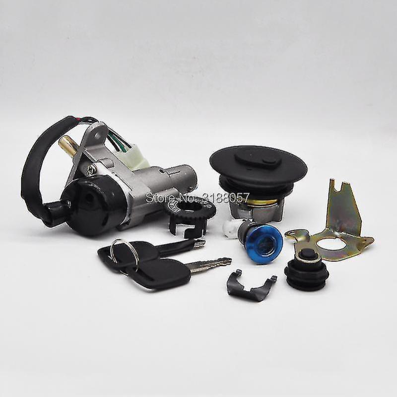 Ignition Switch: 4 Pin Ports, 24.5cm Cable, Durable Metal Plastic Lock Set - Universal Fit, Easy Installation, GY6 & Chinese 50cc 150cc Scooter Moped Replacement Parts for Seat Gas Glove Box Security - Image 2