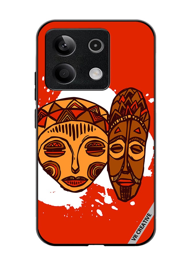 VR CREATIVE Protective Case Cover For Xiaomi Poco X6 African Masks Design Multicolour - Image 1