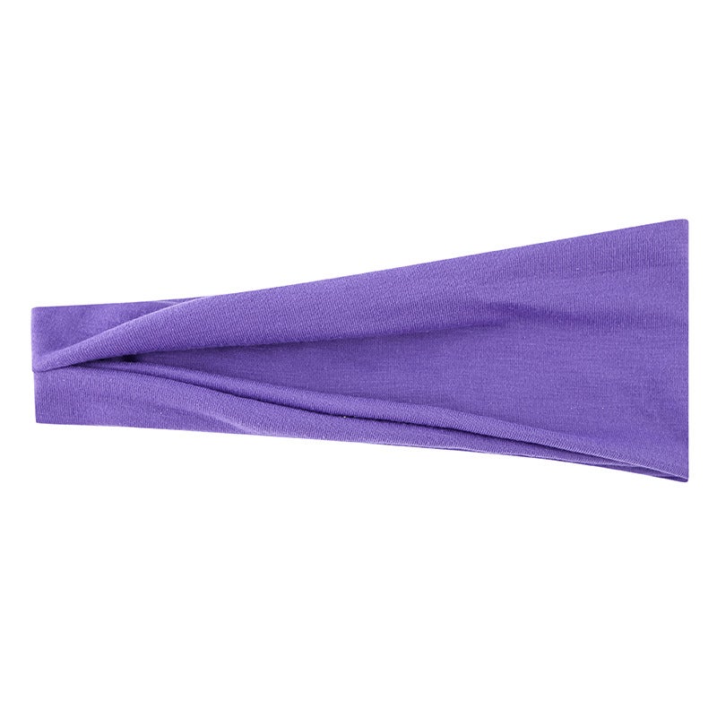 إسكدنيا New Elastic Unisex Sport Yoga Headband Purple