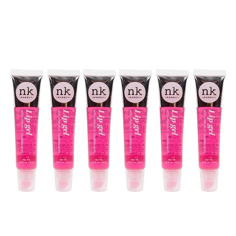 NICKA K NEW YORK Lip Gel Color with Vitamin E 6PACK BUBBLE GUM