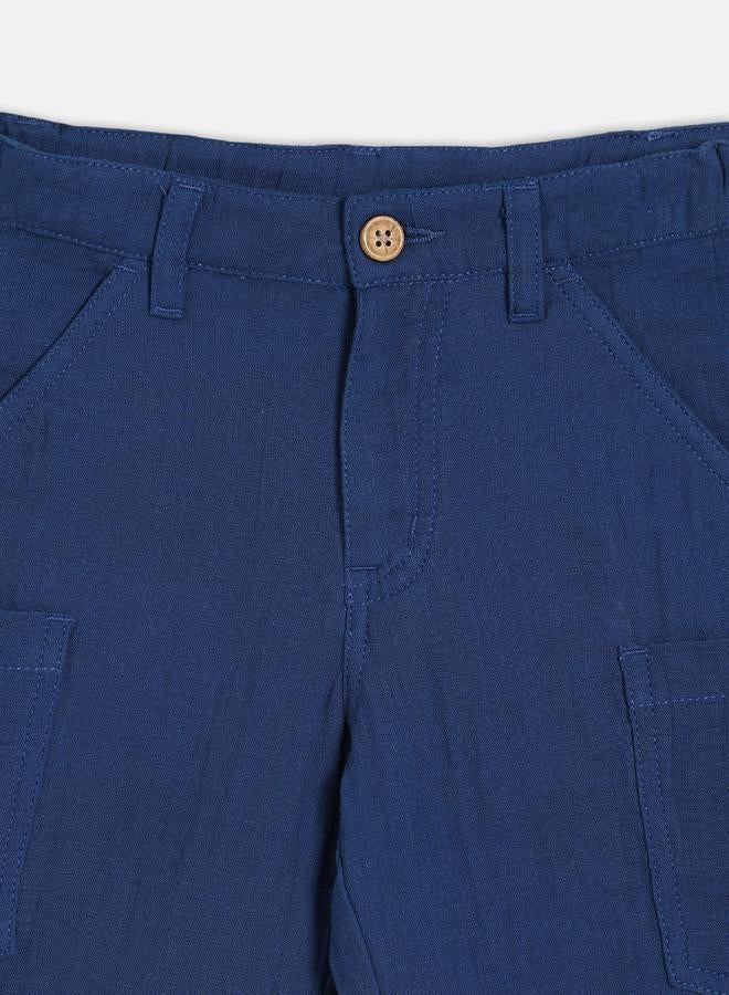 MINIKLUB Boys Cotton Woven Button Shorts - Image 3