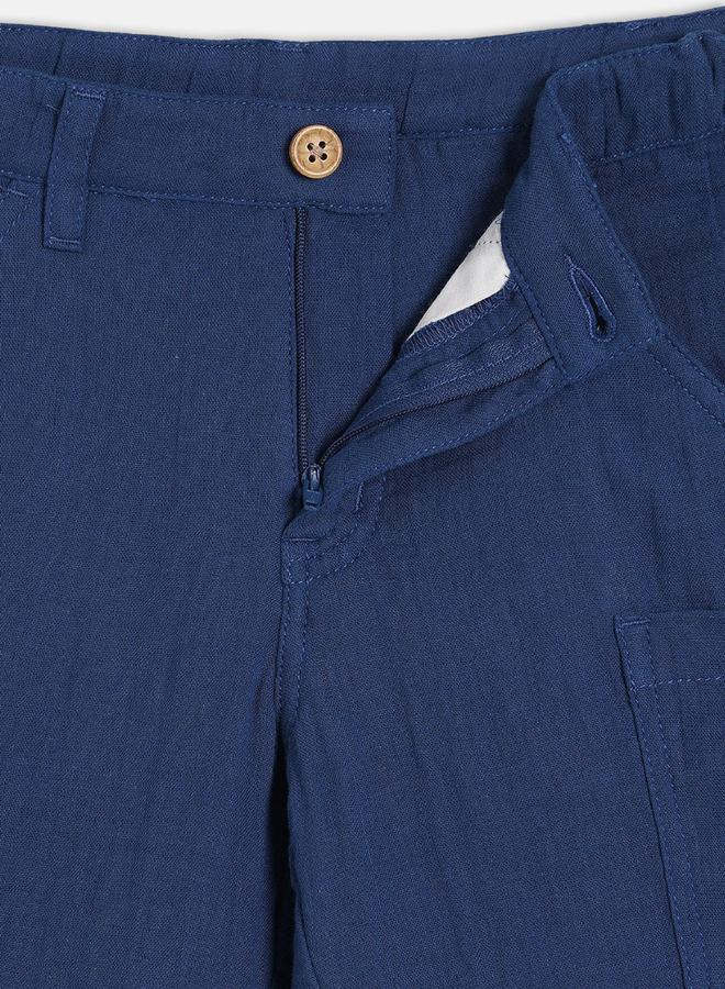 MINIKLUB Boys Cotton Woven Button Shorts - Image 4