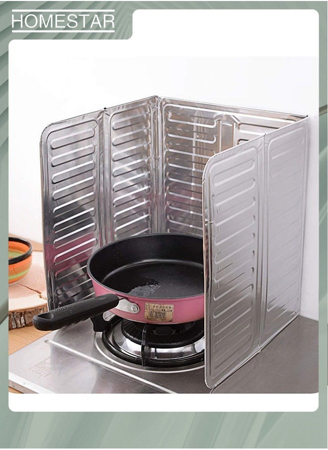 HOMESTAR - 2-Piece Aluminum Foil Gas Stove Oil Splatter Shield - Image 1