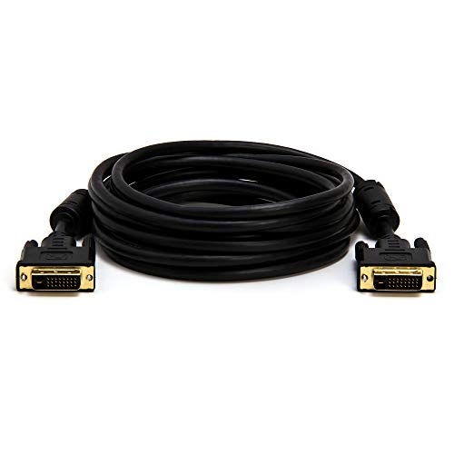 Cmple - DVI Cable 15ft, DVI to DVI Dual Link Monitor Cable Digital (24+1) Male DVI Cable for Gaming PC, Laptop, Projector, DVD, Monitor - Black - Image 2