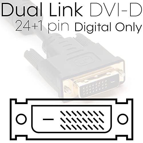 Cmple - DVI Cable 15ft, DVI to DVI Dual Link Monitor Cable Digital (24+1) Male DVI Cable for Gaming PC, Laptop, Projector, DVD, Monitor - Black - Image 3