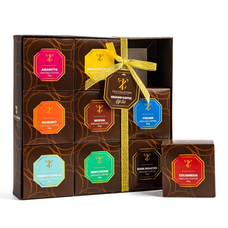 Tilz Coffee Gifts - Gourmet Coffee Gift Set |9 Ground Coffee Assortment Gift Set |Coffee Sampler Gift Set, Tasting Kit |Gifts For Coffee Lovers |Ground Coffee Gift Basket |Gifts For Men And Women - Image 4