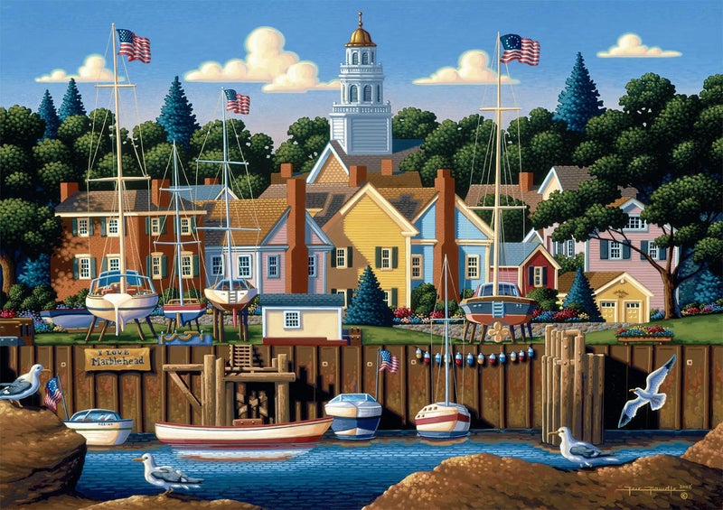 Buffalo Games - Eric Dowdle - Marblehead - Jigsaw Puzzle For Adults - Challenging Puzzle Perfect For Game Nights - Finished Size Is 21.25 X 15.00 - Image 1
