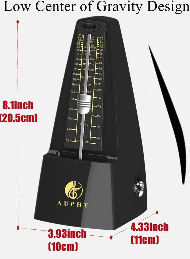 AUPHY Mechanical Metronome with Accent Bell, Classic Shape, Accurate Beat, Multiple Beat Modes, Suitable for Guitar Piano Drums Violin Saxophone etc - Image 4