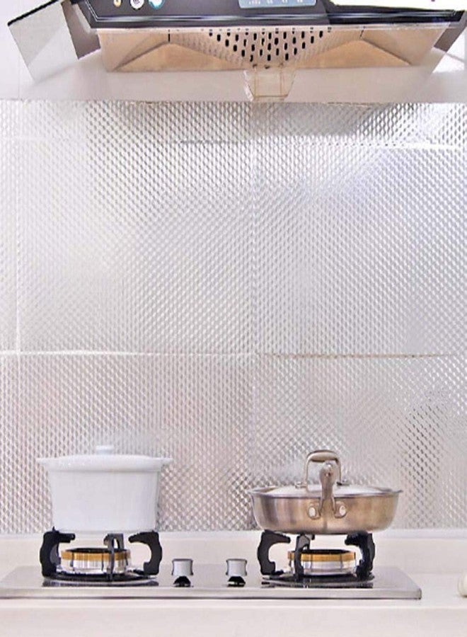 Kirfiz 2 Meters Aluminum Foil, Kitchen Back Splash Wallpaper, Kitchen Wall Stickers, DIY Home Furniture Decorate Foil Style Wallpaper, Oil Proof, Waterproof for Walls Cabinets Drawers and Shelves - Image 5