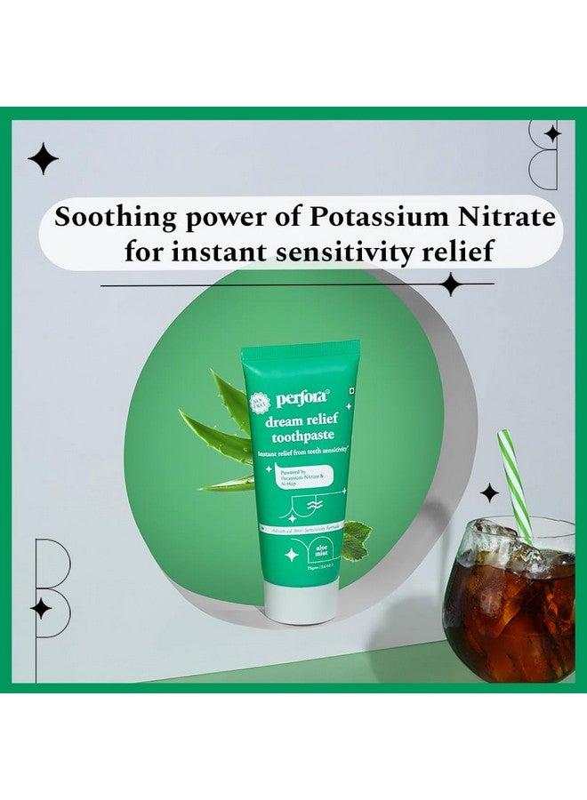 بيرفورا معجون أسنان بيرفورا دريم للأسنان الحساسة - ٧٥ غرامًا (عبوة من قطعة واحدة) | راحة فورية من حساسية الأسنان للأطفال والكبار | خالٍ من كبريتات لوريل الصوديوم والمحليات الصناعية | معتمد كمنتج آمن | معجون أسنان جل نباتي - Image 5