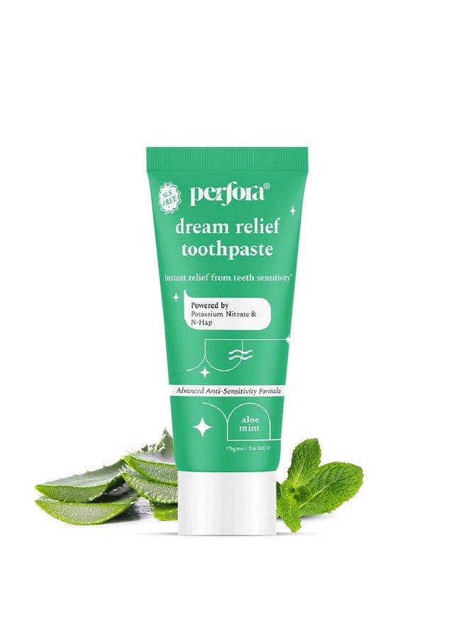 بيرفورا معجون أسنان بيرفورا دريم للأسنان الحساسة - ٧٥ غرامًا (عبوة من قطعة واحدة) | راحة فورية من حساسية الأسنان للأطفال والكبار | خالٍ من كبريتات لوريل الصوديوم والمحليات الصناعية | معتمد كمنتج آمن | معجون أسنان جل نباتي - Image 1