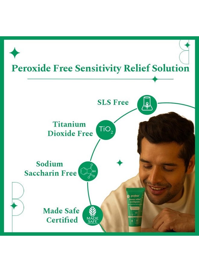 بيرفورا معجون أسنان بيرفورا دريم للأسنان الحساسة - ٧٥ غرامًا (عبوة من قطعة واحدة) | راحة فورية من حساسية الأسنان للأطفال والكبار | خالٍ من كبريتات لوريل الصوديوم والمحليات الصناعية | معتمد كمنتج آمن | معجون أسنان جل نباتي - Image 3