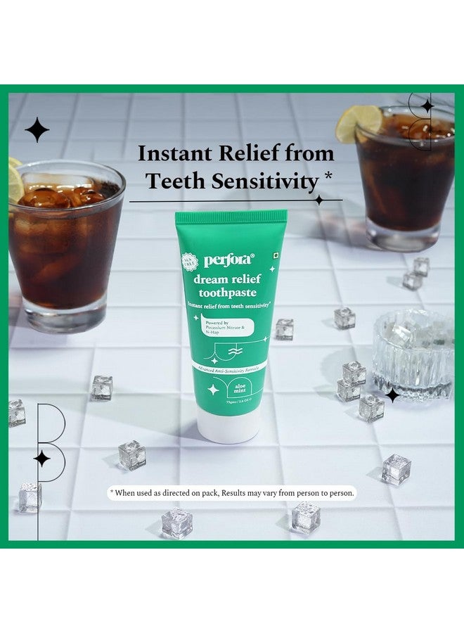 بيرفورا معجون أسنان بيرفورا دريم للأسنان الحساسة - ٧٥ غرامًا (عبوة من قطعة واحدة) | راحة فورية من حساسية الأسنان للأطفال والكبار | خالٍ من كبريتات لوريل الصوديوم والمحليات الصناعية | معتمد كمنتج آمن | معجون أسنان جل نباتي - Image 2
