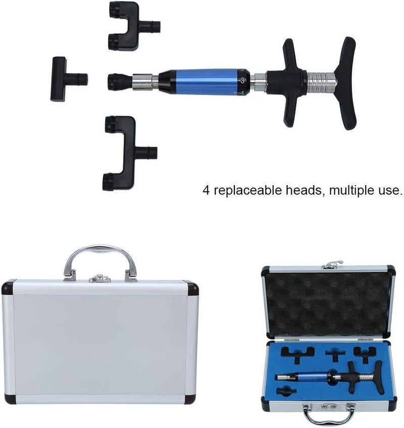 Zetiling Chiropractic Tool Manual Chiropractic Spine Adjusting Corrector Portable Spine Chiropractics Impulse Adjuster Spinal 6 Levels Forth Heads Spinal Massager Adjustment Kit4 Heads - Image 5