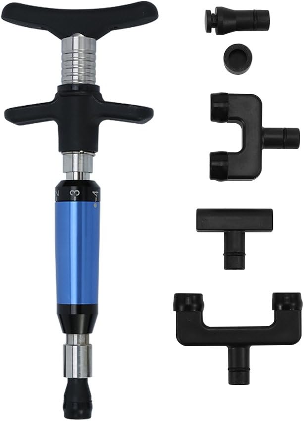 Zetiling Chiropractic Tool Manual Chiropractic Spine Adjusting Corrector Portable Spine Chiropractics Impulse Adjuster Spinal 6 Levels Forth Heads Spinal Massager Adjustment Kit4 Heads - Image 1