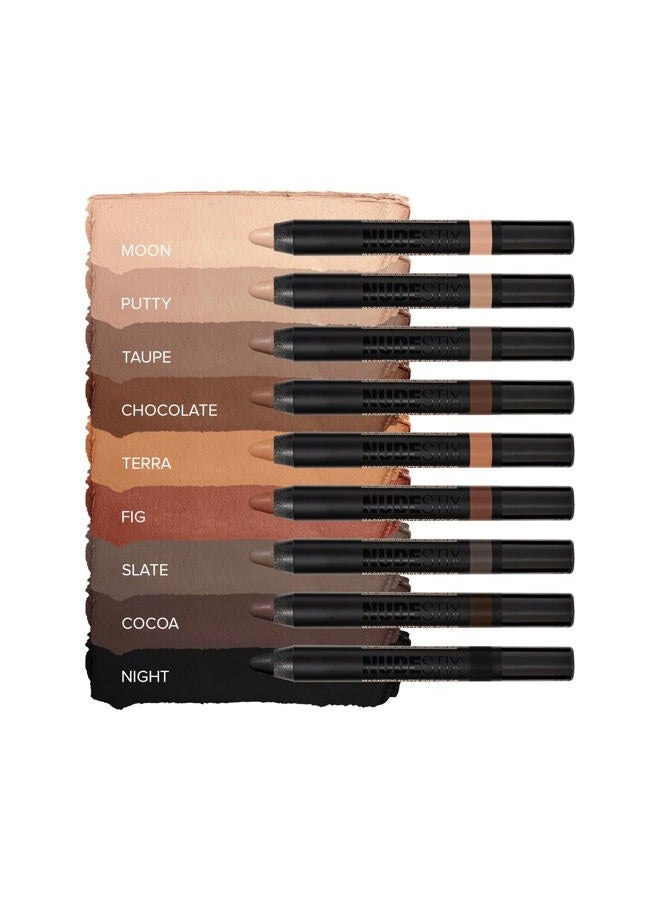 NUDESTIX Magnetic Matte Eye Color Pencil, Eyeshadow + Eyeliner + Eyelid Primer, Cream Makeup Stick, Long Lasting, Waterproof, Shade: Night - Image 3