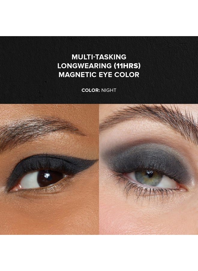 NUDESTIX Magnetic Matte Eye Color Pencil, Eyeshadow + Eyeliner + Eyelid Primer, Cream Makeup Stick, Long Lasting, Waterproof, Shade: Night - Image 2