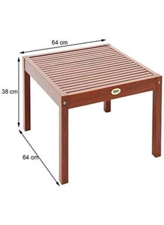 TRAMONTINA Since 1911,Made in Brazil- Terrazzo Fitt Square Coffee Table in Light Natural Finished Brazilian JatobÃ¡ Wood 64 X 64 X 38cm  - Image 2