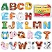 JoyCat Wooden Thick Alphabet Magnets for Toddlers Fridge Large Size Cute Animal Colorful ABC Magnetic Letters 26 Uppercase Letters Educational Toy Set for Kids Toddlers Preschool Learning Spelling - Image 3