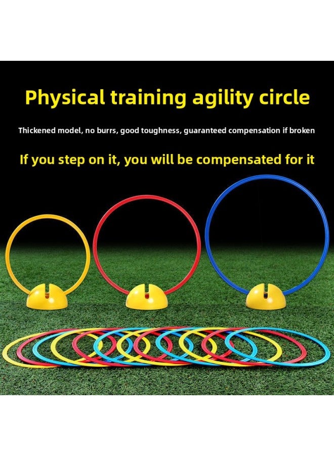 Agile Circle Children's Kindergarten Jumping Circle Ring Coordination Body Energy Ring Taekwondo Football Training Equipment Training Circle-Color:Small Hopscotch +250g Round Sandbag - Image 4