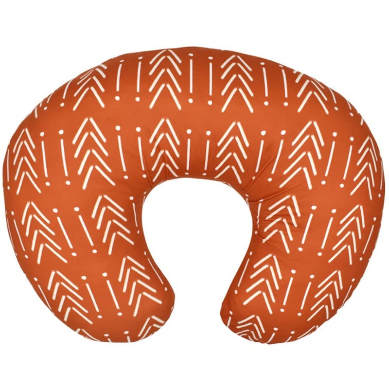 Baby Nursing Pillow Cover Breastfeeding Pillow Cover Boys Girls Nursing Pillow Case for Newborn Soft Fabric Fits Snug On Infant Washable and Breathable Vintage Orange