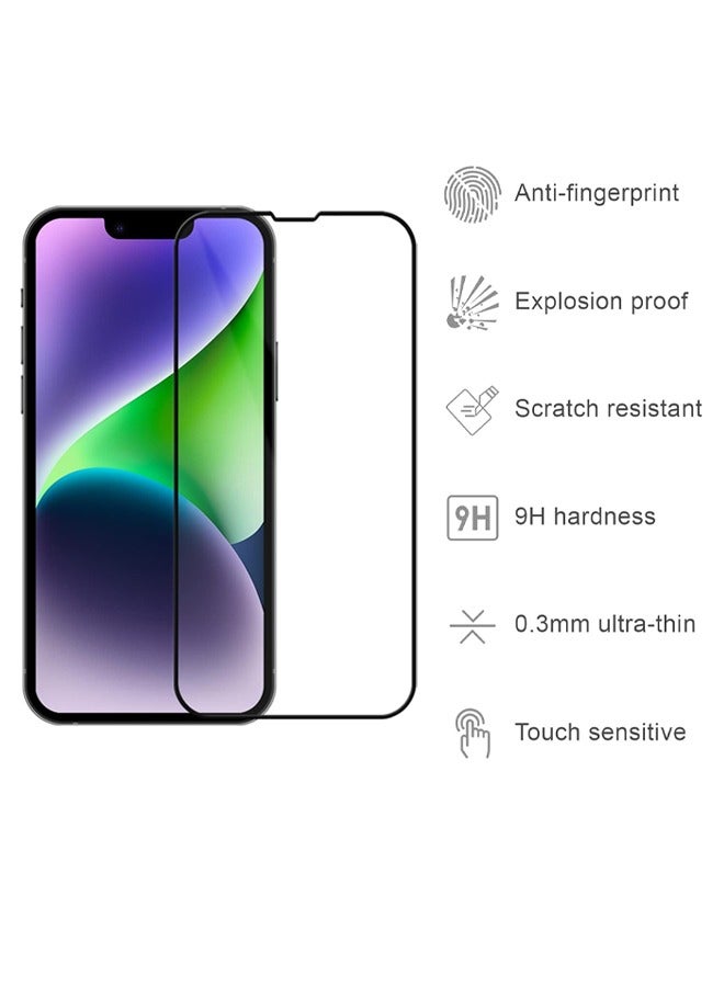 Pack Of 3 Screen Protector Designed For iPhone 14 Scratch Resistant 9H Hardness Tempered Glass Clear HD Clarity Edge to Edge Full Coverage Bubble Free Screen Protector For iPhone 14  - Image 2