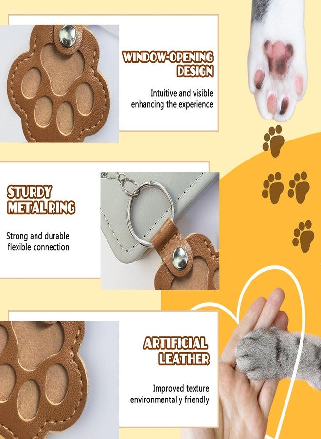 Treayes 3 Pcs Dog Fur Storage Keychain, Cute Leather Paw Keychain Pet Hair Keepsake Keyring, Unique Memorial Collection Key Chain, Pet Memorial Gifts for Bag Purse Paw Charm Key Holder(Gray,Black,Brown) - Image 3