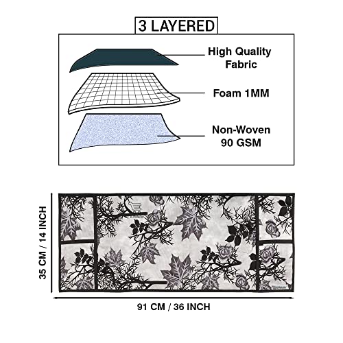 E-Retailer® Polyester 3-Layered Microwave Oven Top Cover With 4 Utility Pockets Suitable for Upto 30 Liter (Color- Black, Size-36x14 Inches) - Image 3