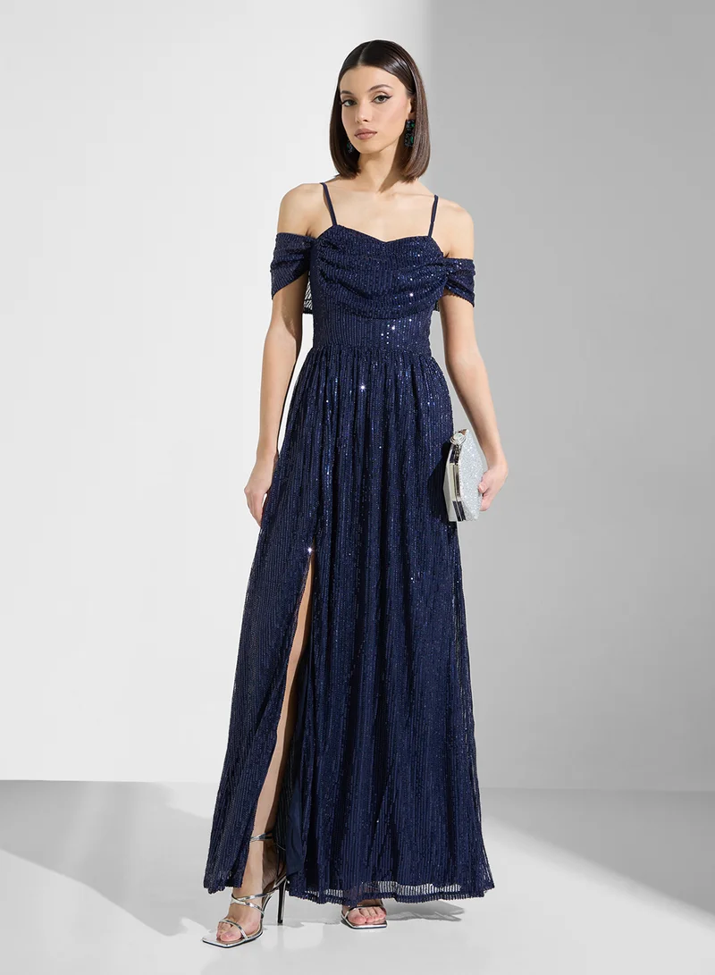ايلا ليمتد اديشن Sequin Off-Shoulder Dress