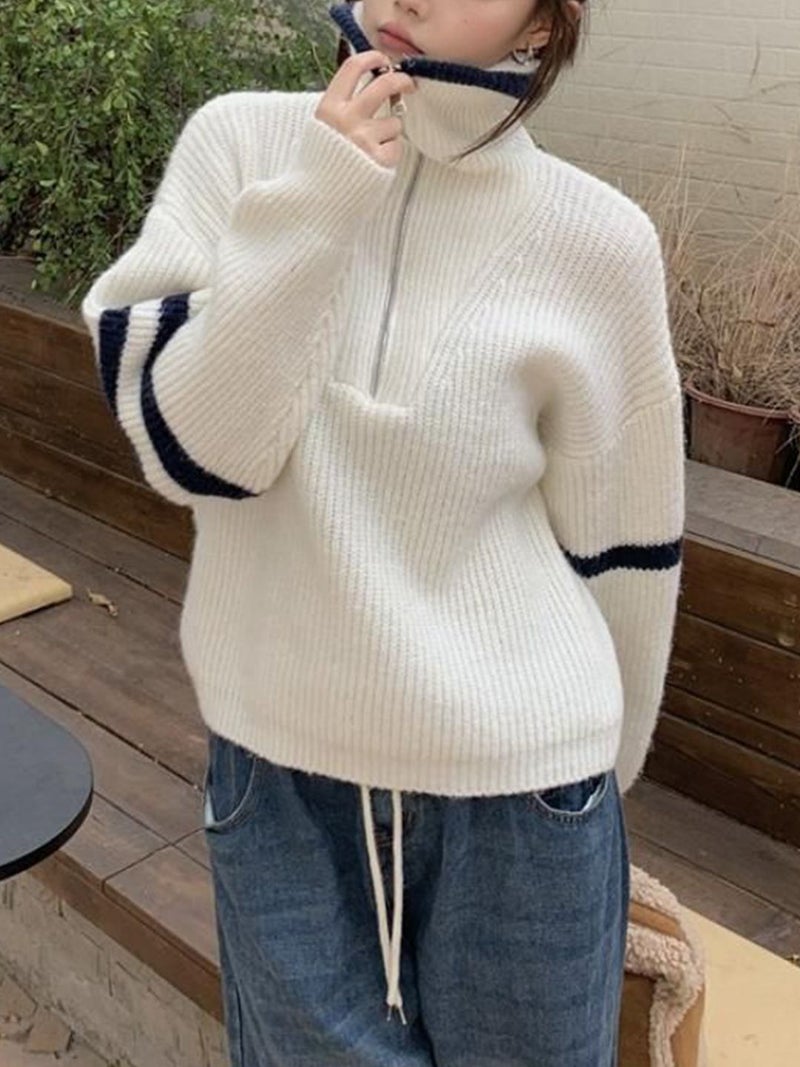 YUNIQEE سويت شيرت أبيض بأكمام طويلة - Image 4