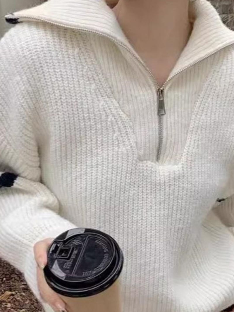 YUNIQEE سويت شيرت أبيض بأكمام طويلة - Image 2