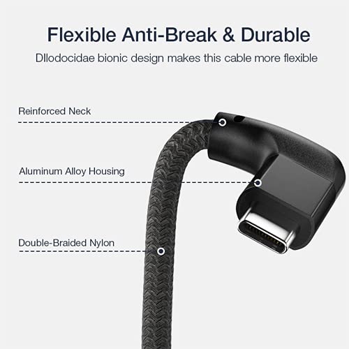 UseBean Right Angle USB C Extension Cable 1.6FT, 90 Degree USB-C 3.2 Gen 2 20Gbps Male to Female Type C 4K Video Extender Cord, for USBC Hub, MacBook, iPad Pro/Air/Mini, Galaxy S25/S24, iPhone 16 15 - Image 5