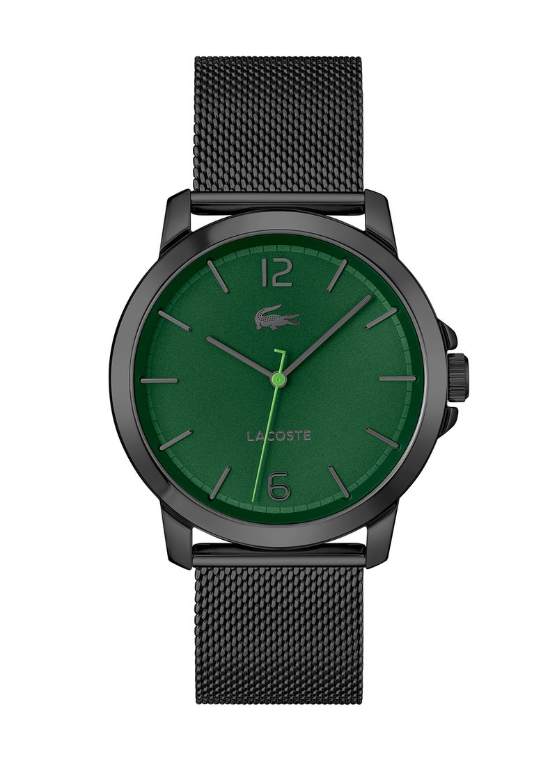 LACOSTE ساعة يد دائرية أنالوج للرجال بهيكل أخضر - 2011277 - Image 1