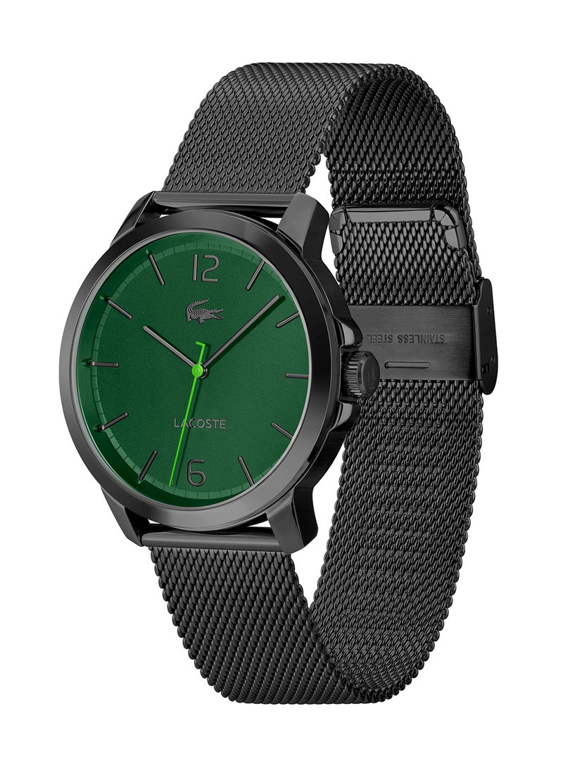 LACOSTE ساعة يد دائرية أنالوج للرجال بهيكل أخضر - 2011277 - Image 2