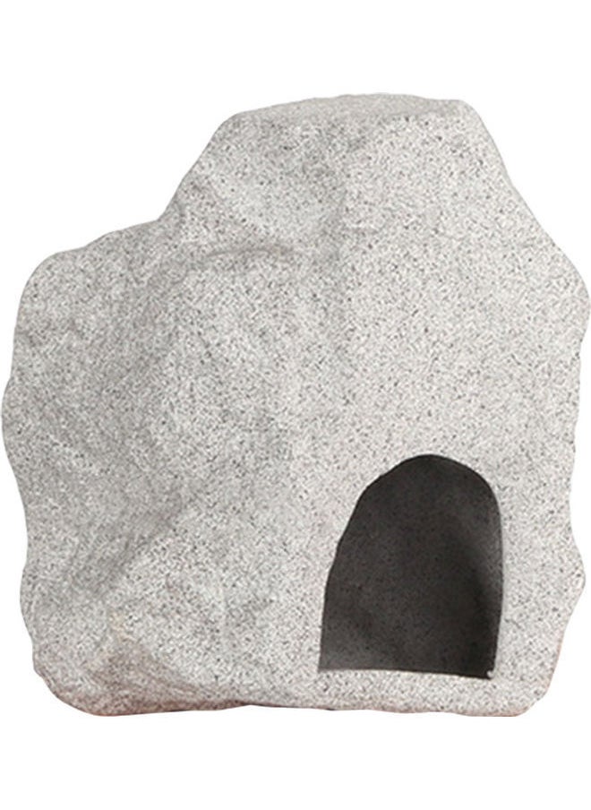 NIBEMINENT Aquarium Ceramic Cave Decoration Cichlid Stone Grey 16 x 9cm  - Image 1