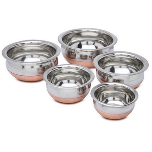 Liolis Stainless Steel Copper Bottom Handi - Set of 5 - Image 4
