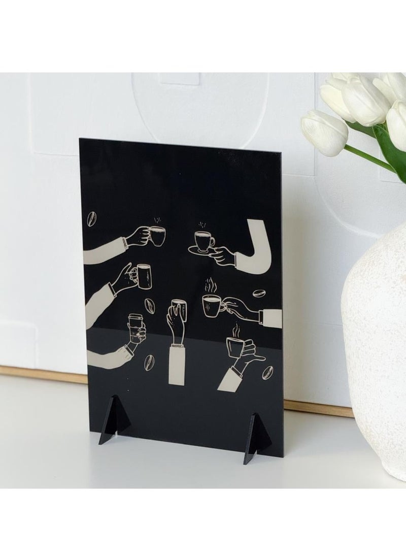 Story Of Candle Coffee corner board, elegant decor with a distinctive coffee design