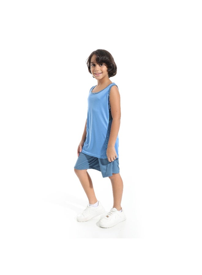 Caesar Boys' 2-piece tracksuit, T-shirt and shorts - Image 2