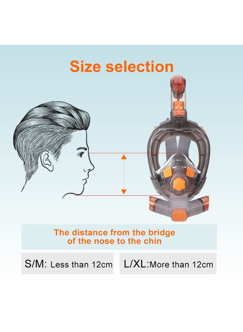 SMACO Full Face Snorkel Mask with Scuba Tank Compatibility – 180° Wide View, Anti-Fog, Waterproof, Smooth Breathing, CO₂ Separation, Camera Holder | Snorkeling Gear（Without gas cylinder） - Image 2