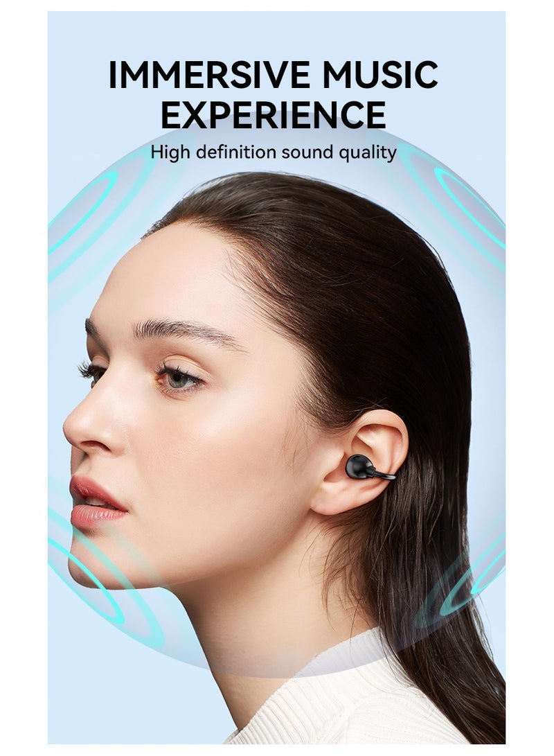 BWOO Open Ear Clip-On Earbuds With Anti-Drop Design Bt V5.3 Black - Image 5