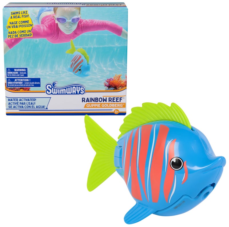 SwimWays Rainbow Reef Fish Toy Kids Swimming Accessories Water Toys Learn to Swim Pool Toys for Kids Ages 5 Up Batteries Included Guppie Goldberg - Image 2