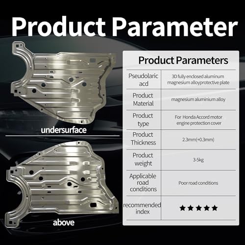 runfider 74116TVAA00 74116-TVA-A00 1 Pcs Engine Splash Guard Under Car Shield Cover Board Compatible with Honda Accord 2018 2019 2020 Replace # 74116TVAA00 74116-TVA-A00 - Image 3