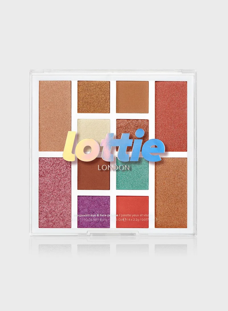 Lottie Megawatt 2.0 8 Eyeshadow Palette And Highlighter Palette