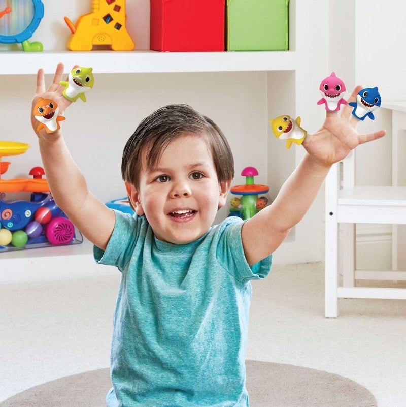 ginsey Nickelodeon Pink Fong Baby Shark Bath Toys Set for Children's Tub Time - Cups, Finger Puppets, and Bath Squirters, Blue/Green, 10 Pieces - Image 4