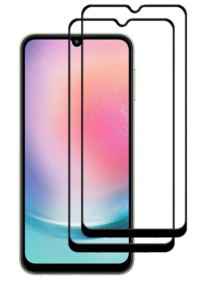 ACLIX 2 Pieces Antistatic ESD Dustproof Premium Quality High Definition Tempered Glass Screen Protector Designed For Samsung Galaxy A24 4G - Image 1