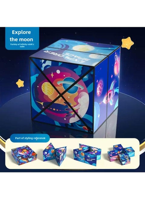 Children's Educational Toys Gift Three-dimensional Magic Cube Decompression Artifact 3d Unlimited Magic Cube Stall Stall